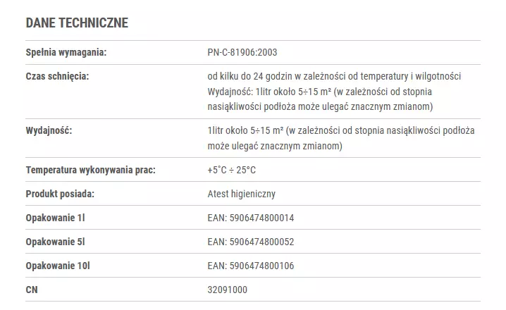 Cekol grunt specjalny głęboko penetrujący DL-80 Gold 5L