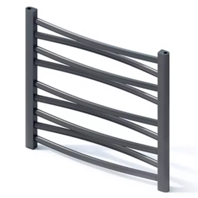 Grzejnik łazienkowy Łezka 3D Ł3D 9/40 czarny 500x440 mm