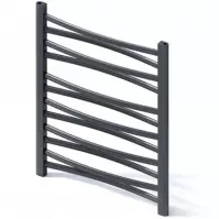 Grzejnik łazienkowy Łezka 3D Ł3D 12/40 czarny 675x440 mm
