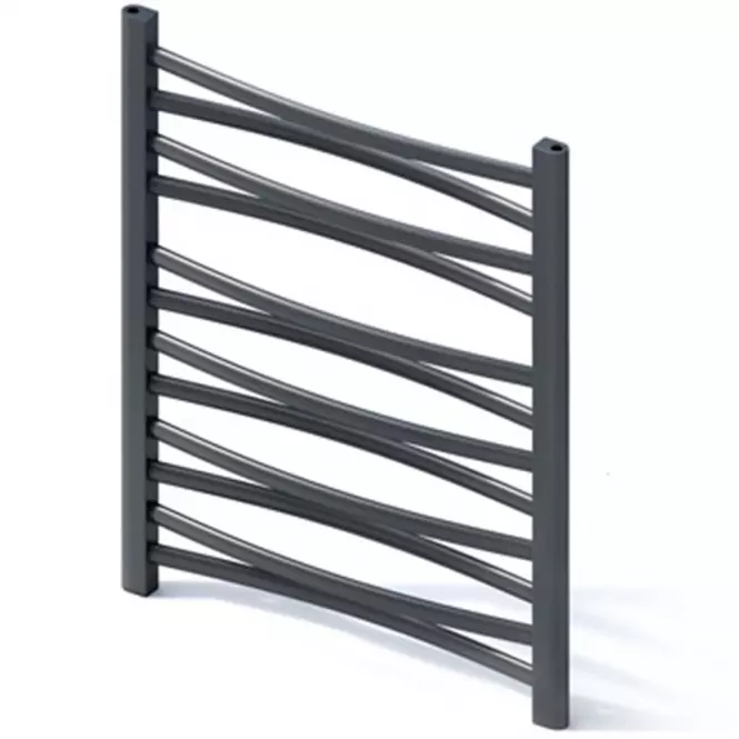 Grzejnik łazienkowy Łezka 3D Ł3D 12/40 czarny 675x440 mm