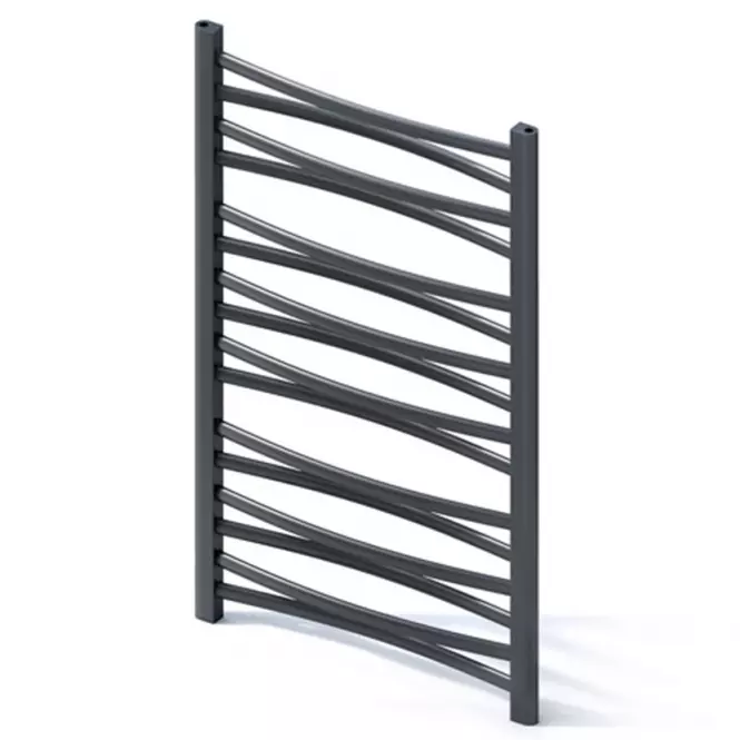Grzejnik łazienkowy Łezka 3D Ł3D 16/50 czarny 910x540 mm
