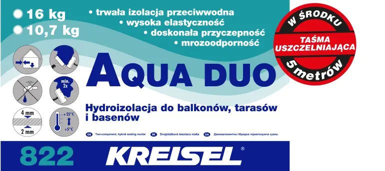 Kreisel dwuskładnikowa hydroizolacja Aqua Duo 10,7KG