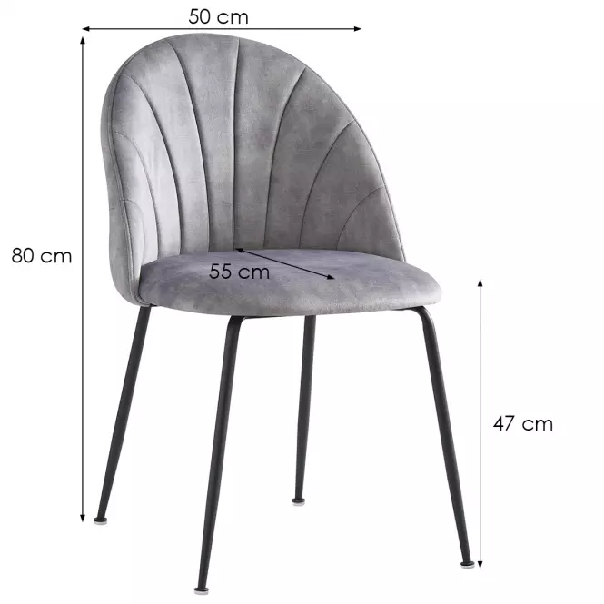 Krzesło Elle TC-2074 szare