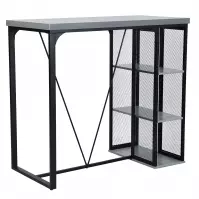 Stół barowy Artemis B10033 beton/czarny