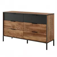 komoda MILTON 138 6S kasztan/antracyt