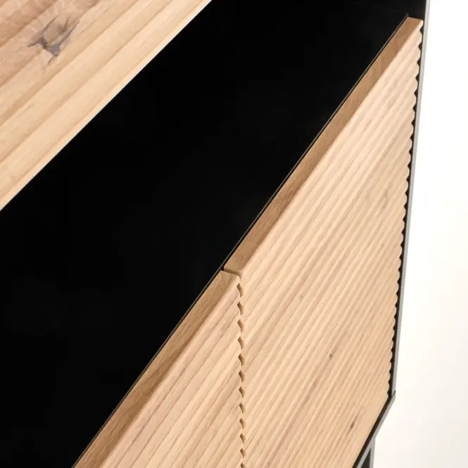 Komoda Murano km-3 dąb artisan/czarny