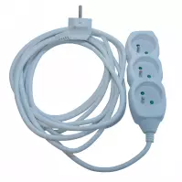 Przedłużacz listwowy 3g 3x1 z/u 5M 34350 biały