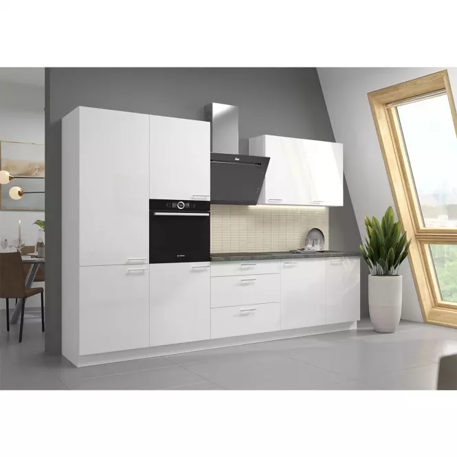 Kuchnia Lara 310 Mdf Biały Połysk Bez Blatu