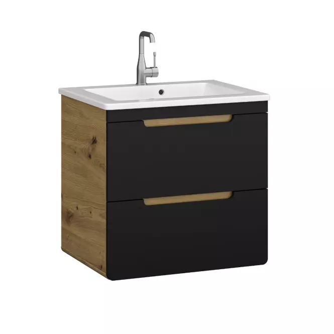 Szafka Bronx 60 dąb artisan-czarny mat,3