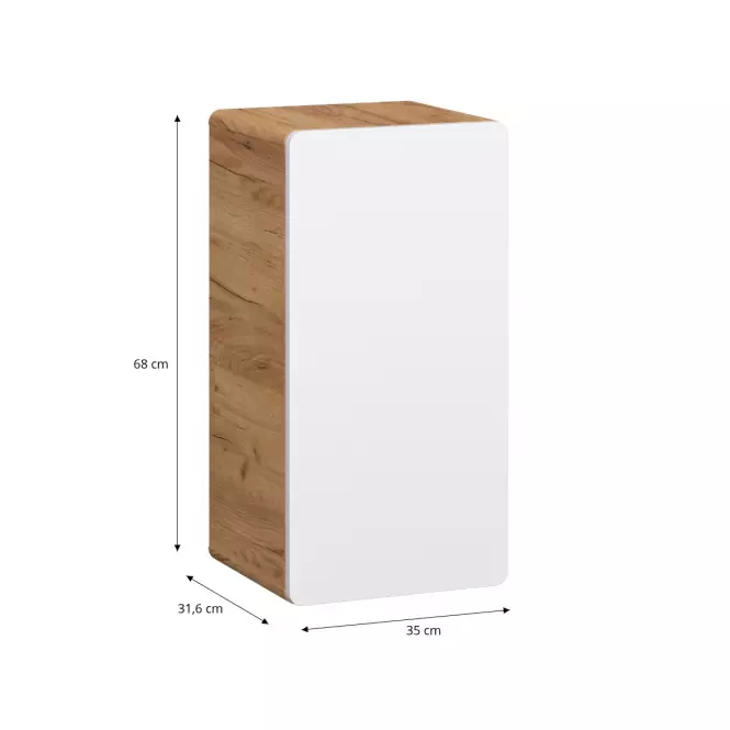 Komoda Bronx 35 dąb craft-biały