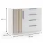 Komoda Sorento 120x89x48 Biały/Lamela Złoty Craft,2
