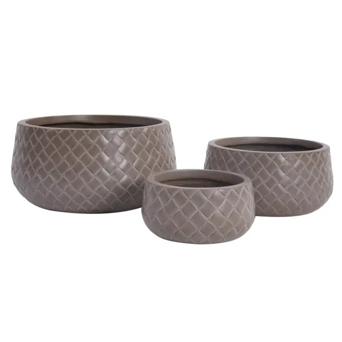 Doniczka LT14804-3S 24x24x12 taupe P188