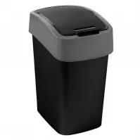 Kosz na śmieci 9l 229418 czarny/ srebrny