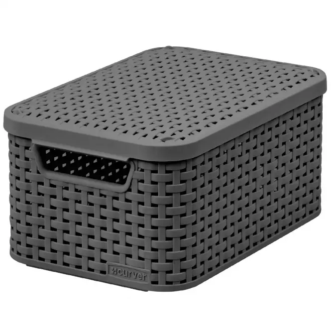 Koszyk s z pokrywą Style 6l 205841 ciemny szary
