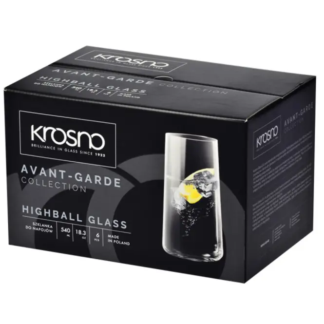 Komplet szklanek do napojów Avant-Garde 6x540 ml