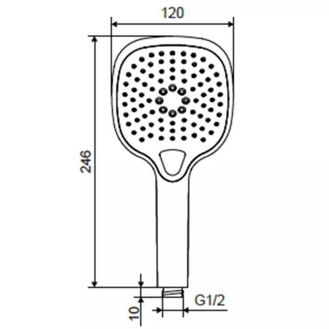 Rączka natryskowa 3F Auris  chrom