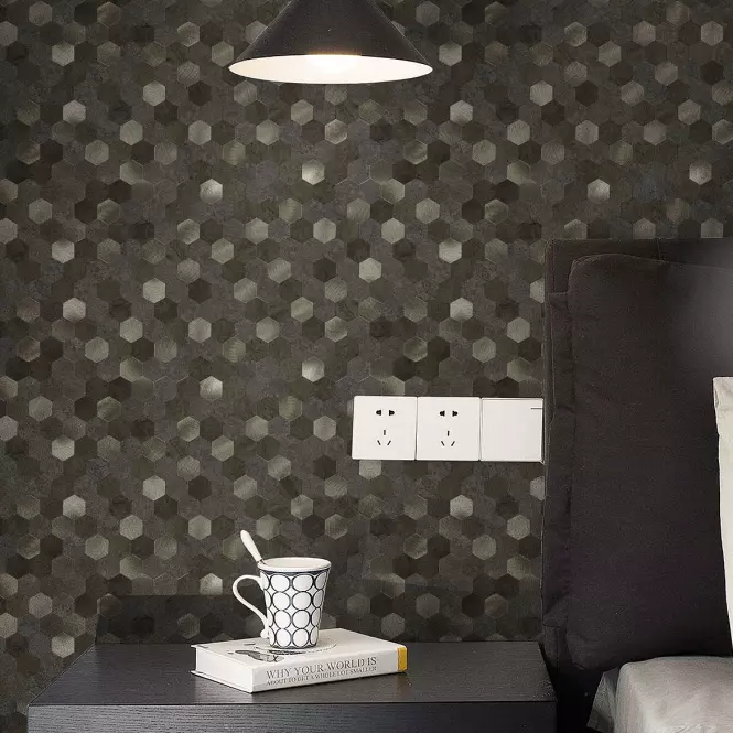 Panel dekoracyjny samoprzylepny Mood Gold Hexagon