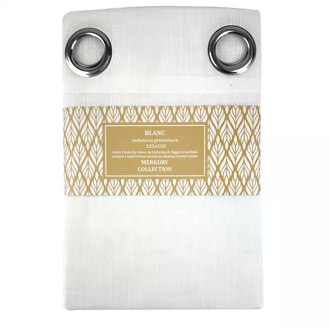 Zasłona na przelotkach Blanc 135x250 biel Merkury Home