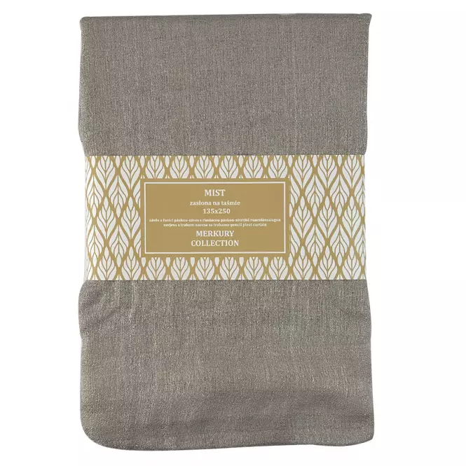 Zasłona na taśmie Mist 135x250 beż Merkury Home
