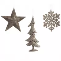 Zawieszka plastikowa 10,5 cm szampański 515625