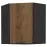 Szafka kuchenna Monza orzech okapi 60x60 Gn-72 1f (45°)