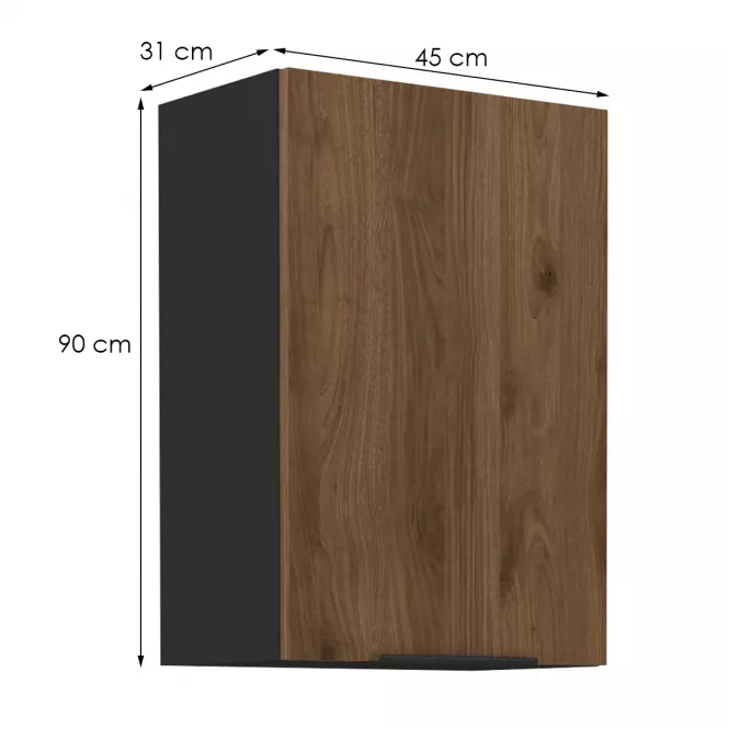 Szafka kuchenna Monza orzech okapi 45g-90 1f,2