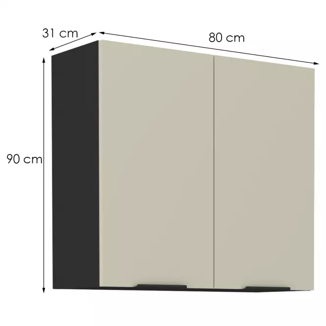 Szafka kuchenna Arona cashmere 80g-90 2f,2