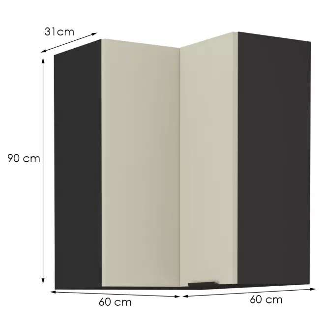 Szafka kuchenna Arona cashmere 60x60 Gn-90 1f (90°)