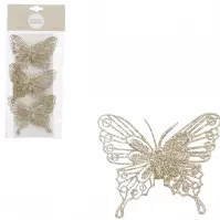 Klips motyl złoty 3 sztuki – d10xw8 cm 1143478