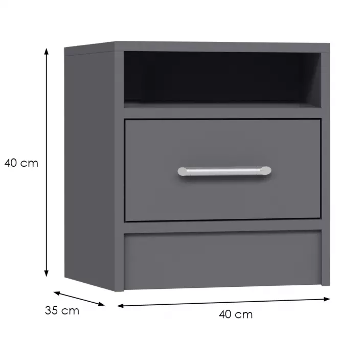 Szafka nocna Smart SR7 grafit,2