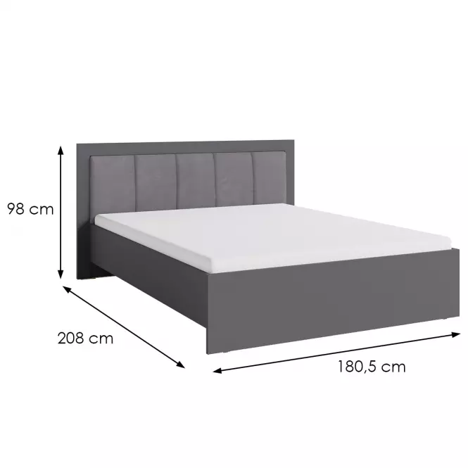 Łóżko Smart SR6 160 grafit,2