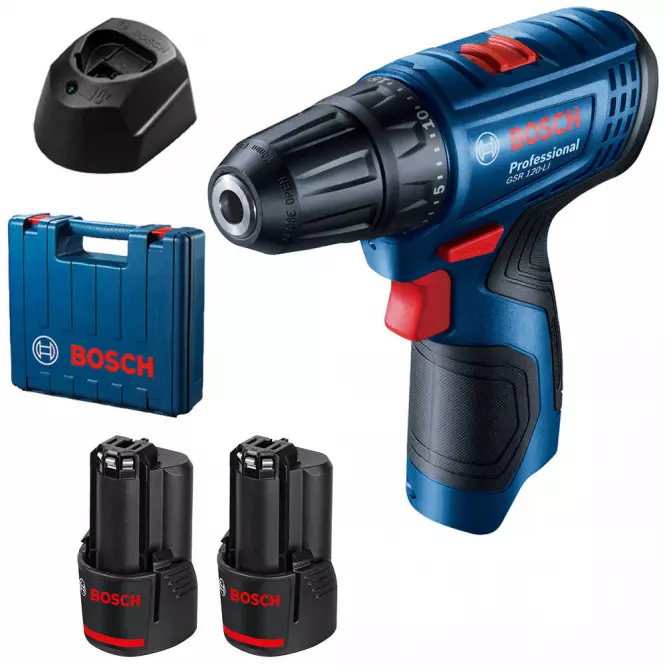 Bosch Professional Wiertarko-wkrętarka GSR 120-LI 2X2.0 Ah