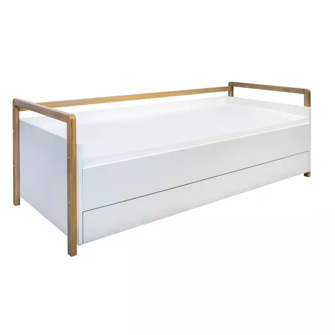 Łóżko Tapczan Dziecięce Victor+Sz Biały 80x180