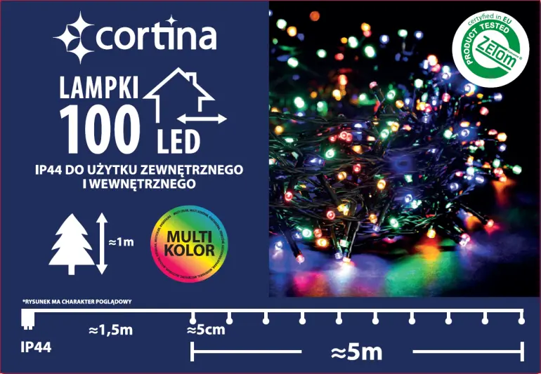 Lampki LED 100l 652/21 zew. Multi