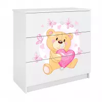 Komoda Dla Dzieci Babydreams Biały – Miś Motyl