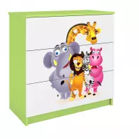 Komoda Dla Dzieci Babydreams Zielony – Zoo