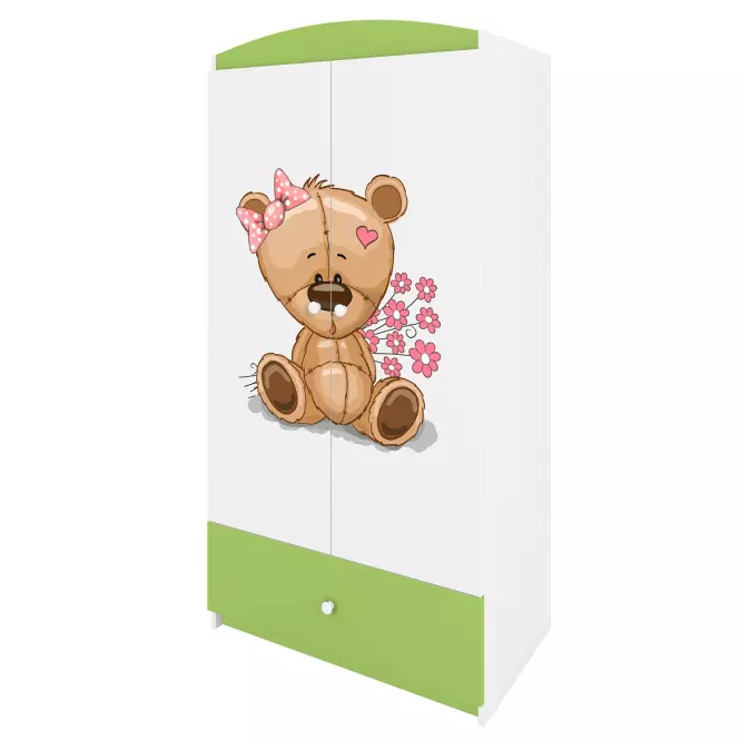 Szafa Babydreams Zielony – Miś Kwiatki