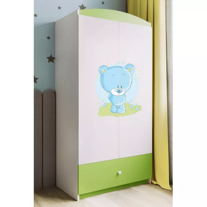 Szafa Babydreams Zielony – Miś Niebieski