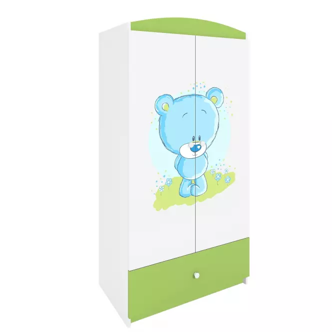 Szafa Babydreams Zielony – Miś Niebieski