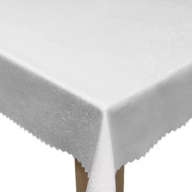 Obrus Marmur biała nić biały 140x250 cm