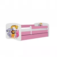 Łóżko Dziecięce Babydreams+Sz+M Różowe 70x140 Zoo