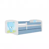 Łóżko Dziecięce Babydreams+Sz+M Niebieski 80x160 Miś Niebieski