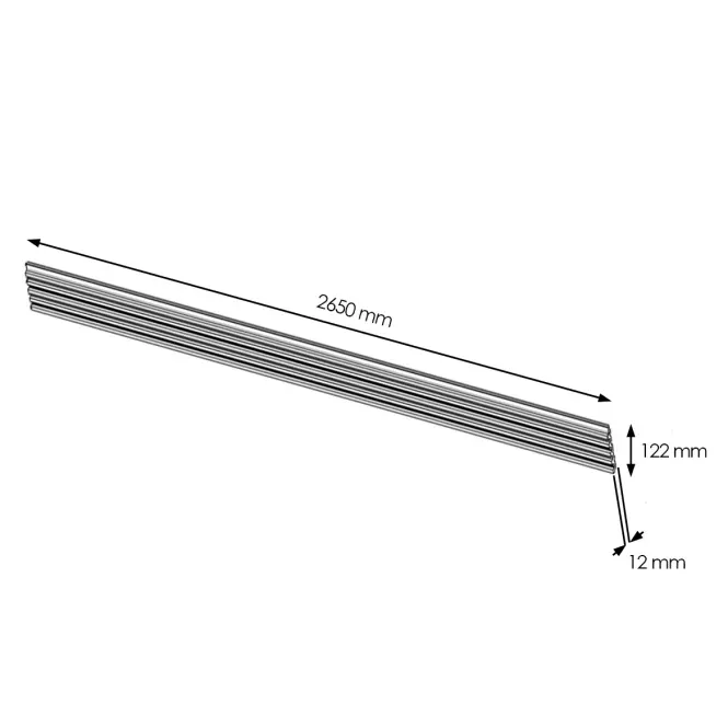 Panel lamelowy MODERN LINE SLIM Natural 12x122x2650mm