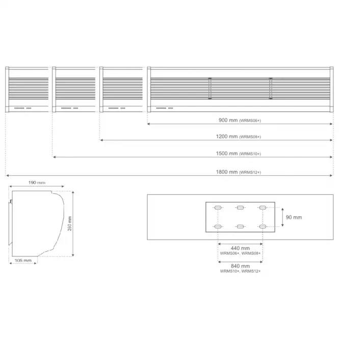 Kurtyna powietrzna WRMS08+ 2,7-8kW + czujnik drzwiowy