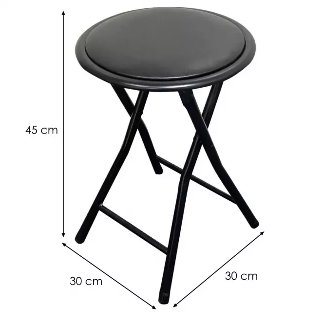 Taboret składany Dr-9-702 Mateo 8263 Czarne