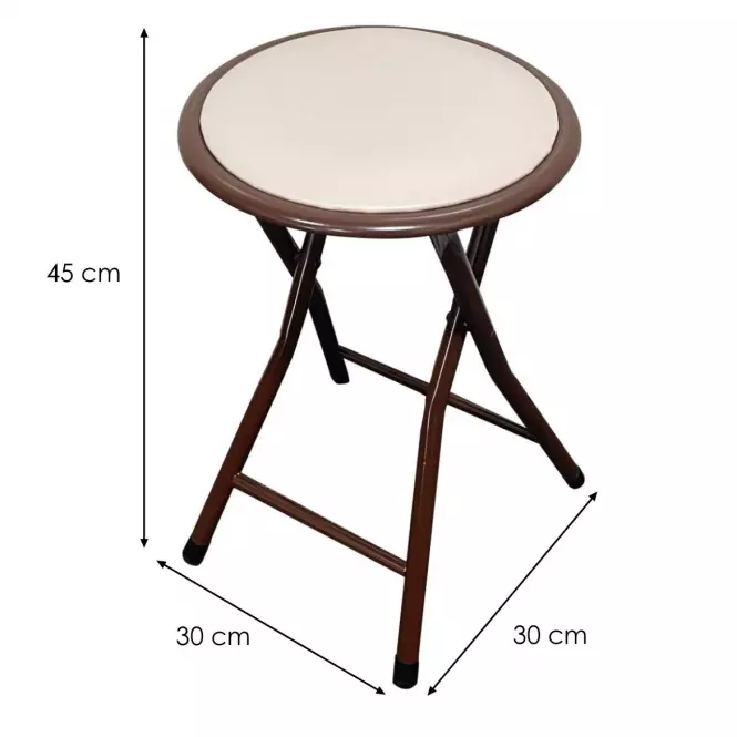 Taboret składany Dr-9-702 Mateo 8265 Brąz/Beż