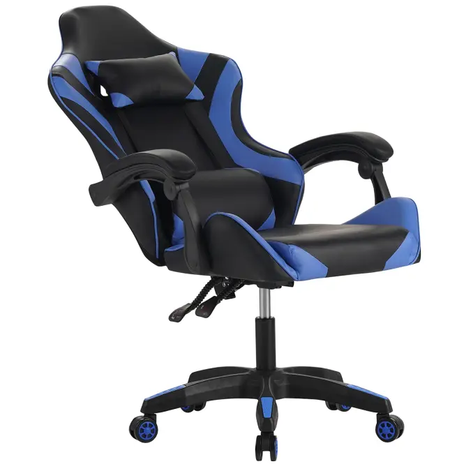 Fotel gamingowy Kastor 8687 czarny/niebieski