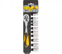 Topex Klucze Nasadowe 1/4", 11 SZT. 38D650