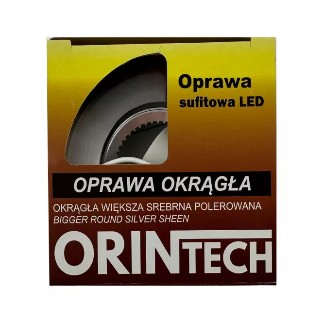 Oprawa 2w1 srebrna błyszcząca okrągła duża