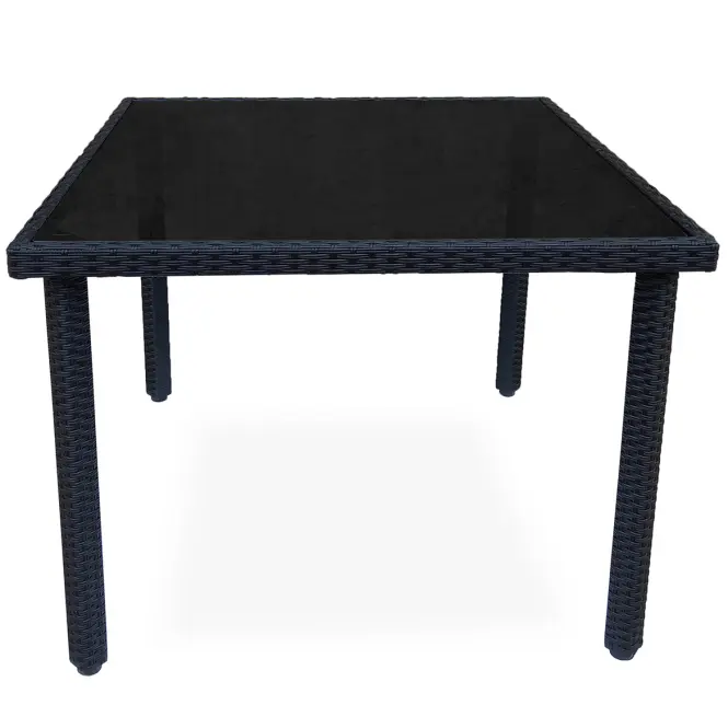 Stół ogrodowy Dandy technoratan prostokątny150x90 cm czarny